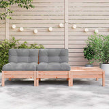 Garden Sofa with Cushions and Footstool 2-Seater - Side View