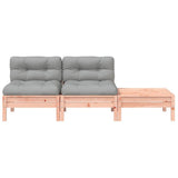 Garden Sofa with Cushions and Footstool 2-Seater
