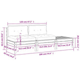 Garden Sofa with Cushions and Footstool 2-Seater - Extra Image