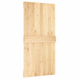 Sliding Door with Hardware Set 100x210 cm Solid Wood Pine - 45-Degree Angle