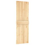 Sliding Door with Hardware Set 70x210 cm Solid Wood Pine - Top-Down View