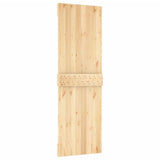Sliding Door with Hardware Set 70x210 cm Solid Wood Pine - Top-Down View