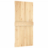 Sliding Door with Hardware Set 95x210 cm Solid Wood Pine - Top-Down View