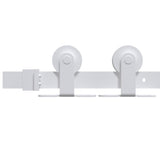 Sliding Door with Hardware Set 90x210 cm Solid Wood Pine - Low Angle