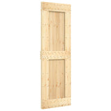 Sliding Door with Hardware Set 70x210 cm Solid Wood Pine - Side View