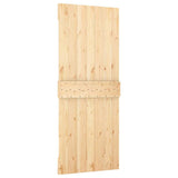 Sliding Door with Hardware Set 85x210 cm Solid Wood Pine - 45-Degree Angle