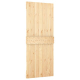Sliding Door with Hardware Set 85x210 cm Solid Wood Pine - 45-Degree Angle