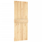 Sliding Door with Hardware Set 80x210 cm Solid Wood Pine - 45-Degree Angle