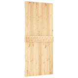 Sliding Door with Hardware Set 90x210 cm Solid Wood Pine - 45-Degree Angle