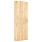 Sliding Door with Hardware Set 80x210 cm Solid Wood Pine - 45-Degree Angle
