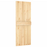 Sliding Door with Hardware Set 80x210 cm Solid Wood Pine - 45-Degree Angle