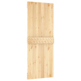 Sliding Door with Hardware Set 80x210 cm Solid Wood Pine - 45-Degree Angle