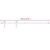 Sliding Door with Hardware Set 80x210 cm Solid Wood Pine - Extra Image