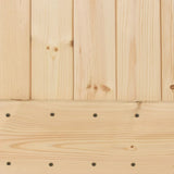 Sliding Door with Hardware Set 85x210 cm Solid Wood Pine - Close-Up Angle