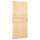 Sliding Door with Hardware Set 95x210 cm Solid Wood Pine - 45-Degree Angle