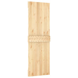 Sliding Door with Hardware Set 80x210 cm Solid Wood Pine - 45-Degree Angle