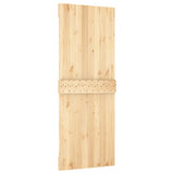 Sliding Door with Hardware Set 90x210 cm Solid Wood Pine - 45-Degree Angle