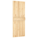 Sliding Door with Hardware Set 80x210 cm Solid Wood Pine - 45-Degree Angle