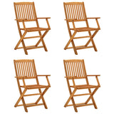 5 Piece Garden Dining Set Solid Wood Acacia - Side View