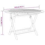 5 Piece Garden Dining Set Solid Wood Acacia - Extra Image