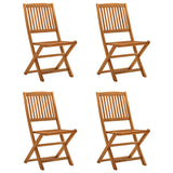 5 Pieces Garden Dining Set Solid Wood Acacia - Side View