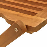 5 Pieces Garden Dining Set Solid Wood Acacia - Close-Up Angle