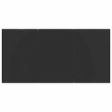 5 Piece Garden Dining Set Black Poly Rattan and Steel