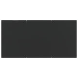 7 Piece Garden Dining Set Black Poly Rattan and Steel - Extra Image