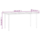 5 Piece Garden Dining Set Black Poly Rattan and Steel