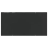 5 Piece Garden Dining Set Black Poly Rattan and Steel