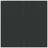 5 Piece Garden Dining Set Grey and Black Poly Rattan and Steel