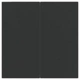 5 Piece Garden Dining Set Grey and Black Poly Rattan and Steel