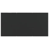 5 Piece Garden Dining Set Grey and Black Poly Rattan and Steel - Extra Image