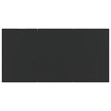 5 Piece Garden Dining Set Grey and Black Poly Rattan and Steel - Extra Image