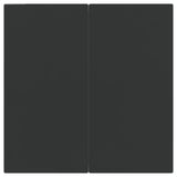 3 Piece Garden Dining Set Grey and Black Poly Rattan and Steel