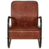Sofa Chair Brown Real Leather