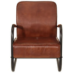 Sofa Chair Brown Real Leather