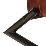 Sofa Chair Brown Real Leather - Low Angle