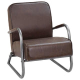 Sofa Chair Brown Real Leather