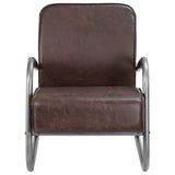 Sofa Chair Brown Real Leather