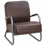 Sofa Chair Brown Real Leather