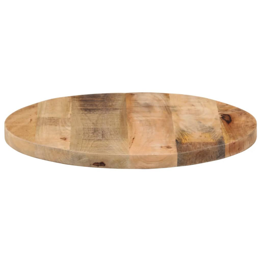 Table Top ?50x1.5 cm Round Solid Wood Rough Mango