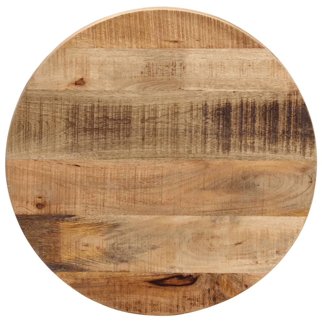 Table Top ?50x2.5 cm Round Solid Wood Rough Mango