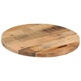 Table Top ?50x2.5 cm Round Solid Wood Rough Mango