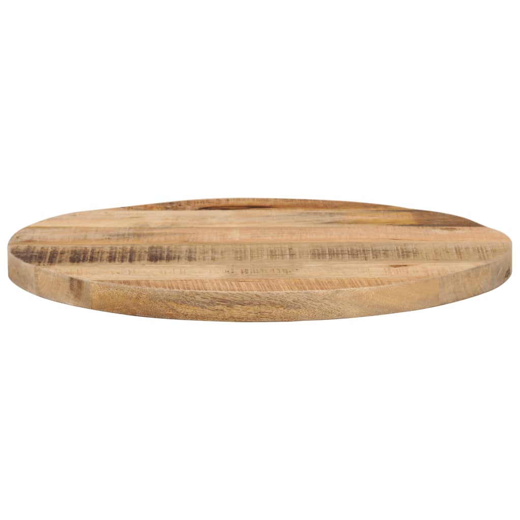 Table Top ?50x2.5 cm Round Solid Wood Rough Mango