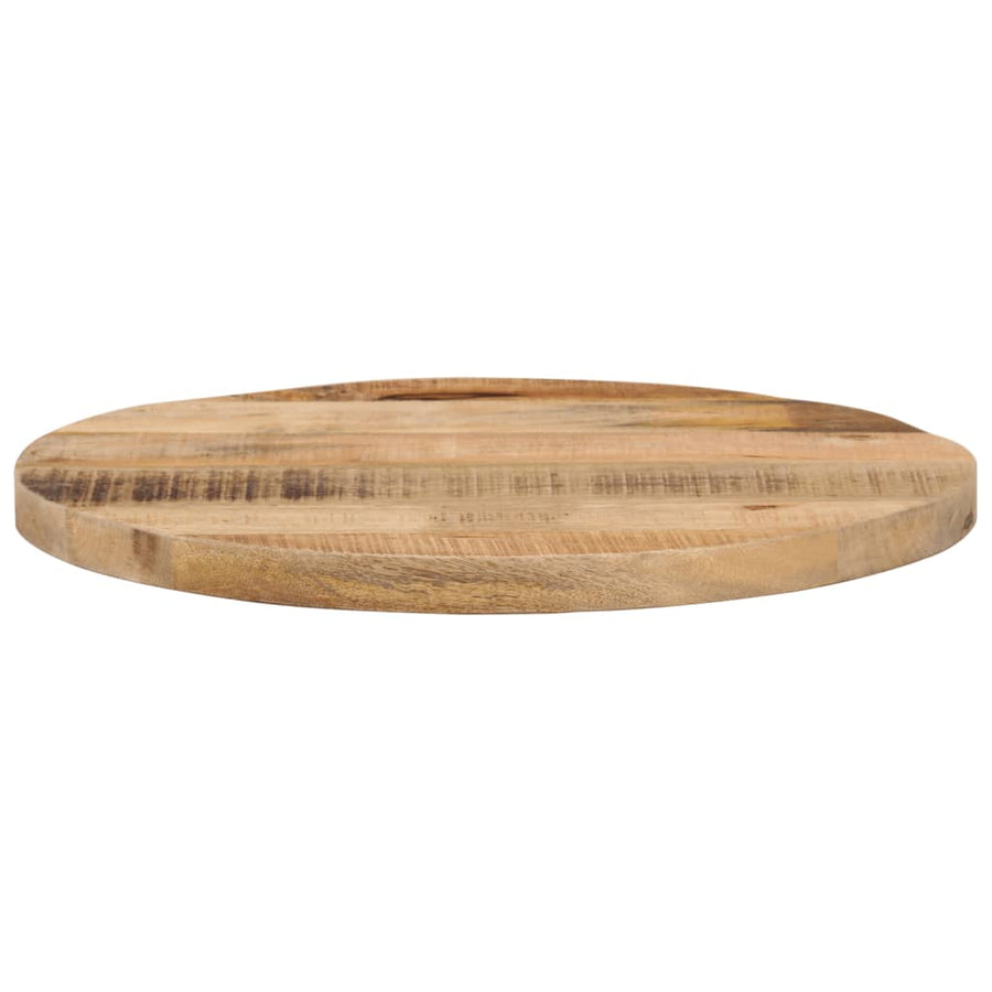 Table Top ?50x2.5 cm Round Solid Wood Rough Mango