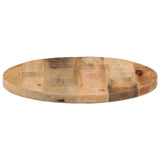 Table Top ?50x2.5 cm Round Solid Wood Rough Mango