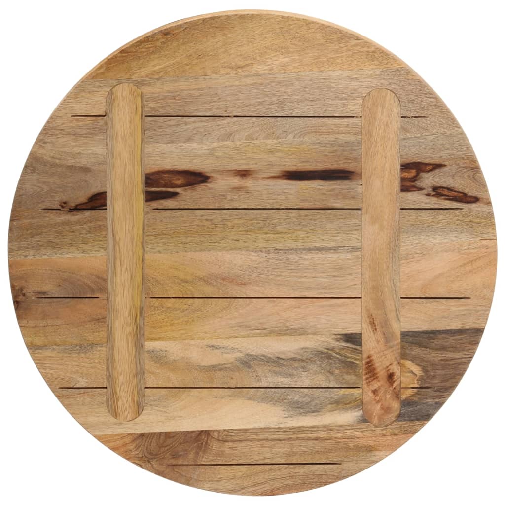 Table Top ?50x2.5 cm Round Solid Wood Rough Mango