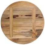 Table Top ?50x2.5 cm Round Solid Wood Rough Mango