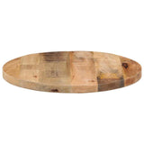 Table Top Ø 60x2.5 cm Round Solid Wood Rough Mango - Top-Down View